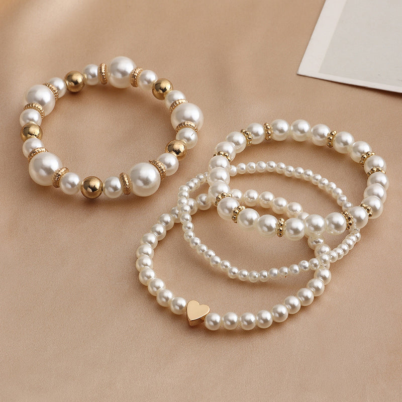 Women's Temperament Fashion Pearl Bracelet Set