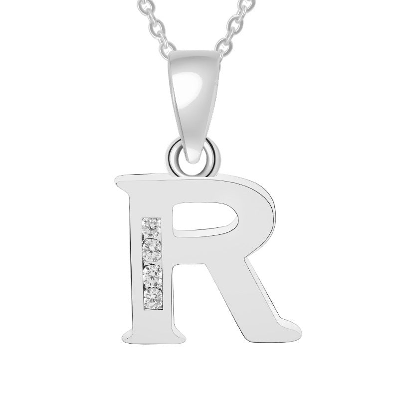 Europe and the United States 26 English alphabet fashion high-grade diamond necklace accessories