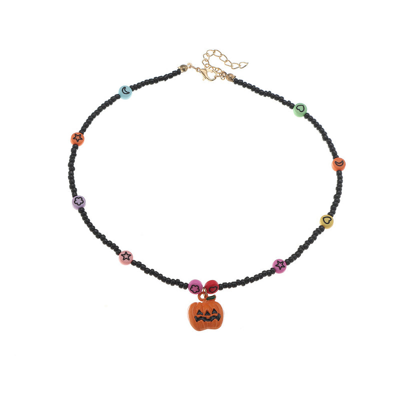 Dark Halloween Rice Bead Necklace Personality Hand Wea