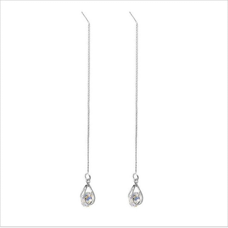 Water droplet tassel asymmetric ear line