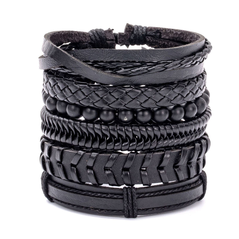 Vintage Men's Leather Bracelet European And American Woven Suit Carrying Strap