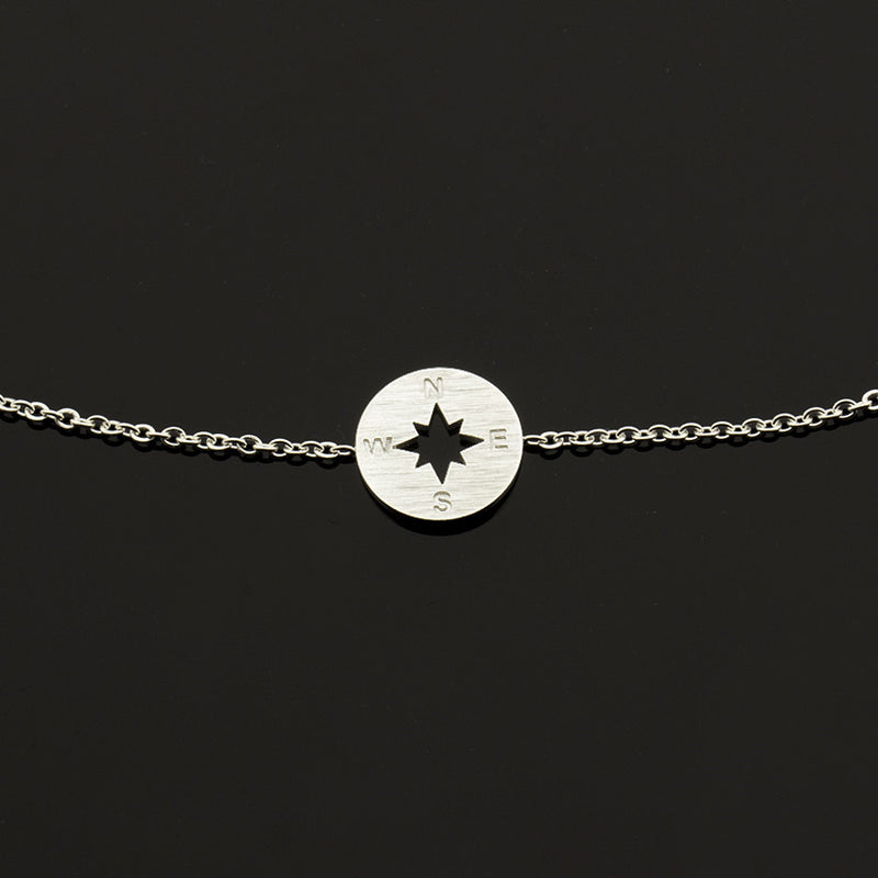 Compass Bracelet For Women Stainless Steel Chain