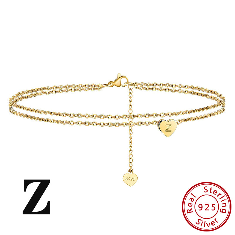 Fashion Ladies Heart Anklet Delicate Layered