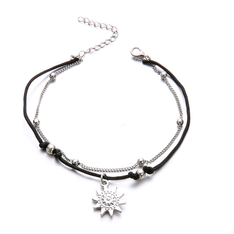 Elephant sun multilayer anklet