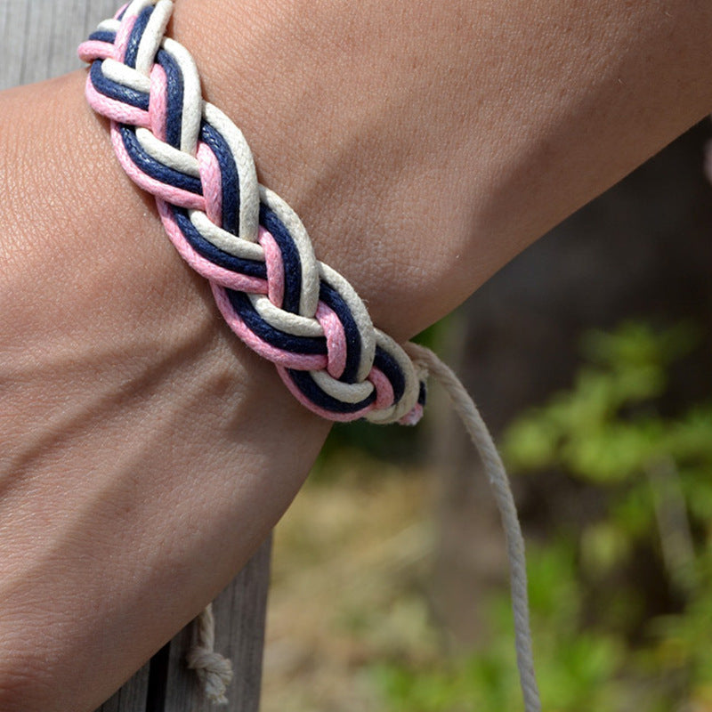 Cotton And Linen Color Woven Bracelet