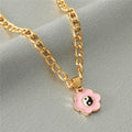 Metal Yin Yang Tai Flower Clavicle Chain Personality