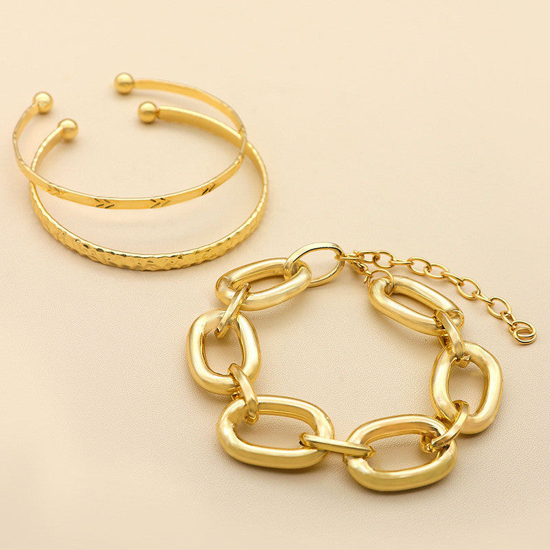 Arrow Bump Surface  Bracelet Thick Chain Bracelet