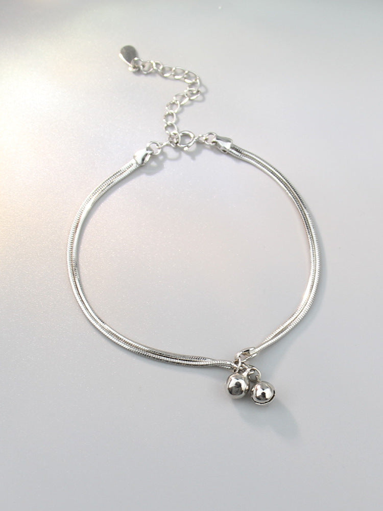 Simple And Creative Double Layer Bell Bracelet