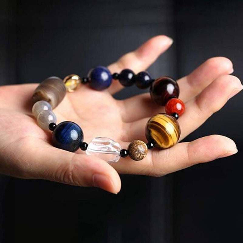 Universe, Milky Way Solar System Eight Planets Beaded Bracelet