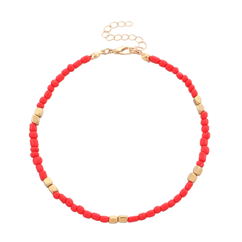 New Golden Rice Bead Beach Anklet Women