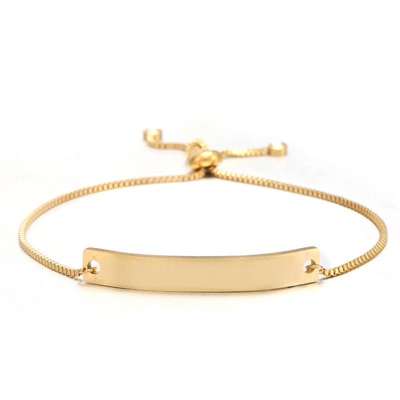 Rectangular accessories retractable adjustable bracelet