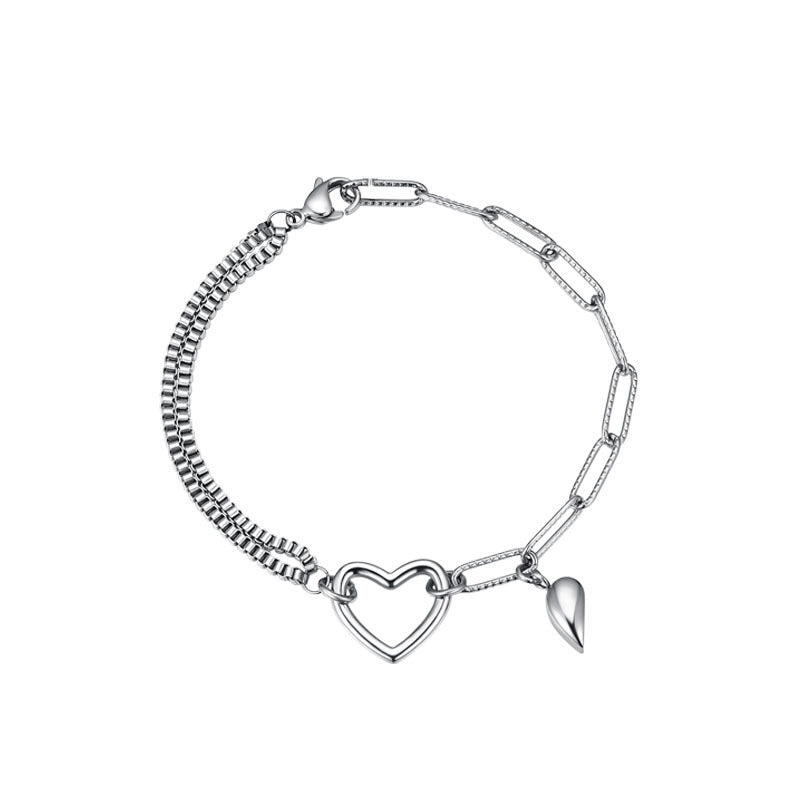 Simple Personality, Fashion, Cool Style, Love Shaped Bracelet