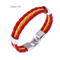 Flag Color Leather Bracelet PU Leather Bracelet