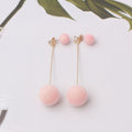 Sweet Refreshing Earrings Simply-sized Ball Of Plush