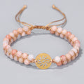 Hand-woven Double Layer Hollow Natural Stone Yoga Meditation Bracelet