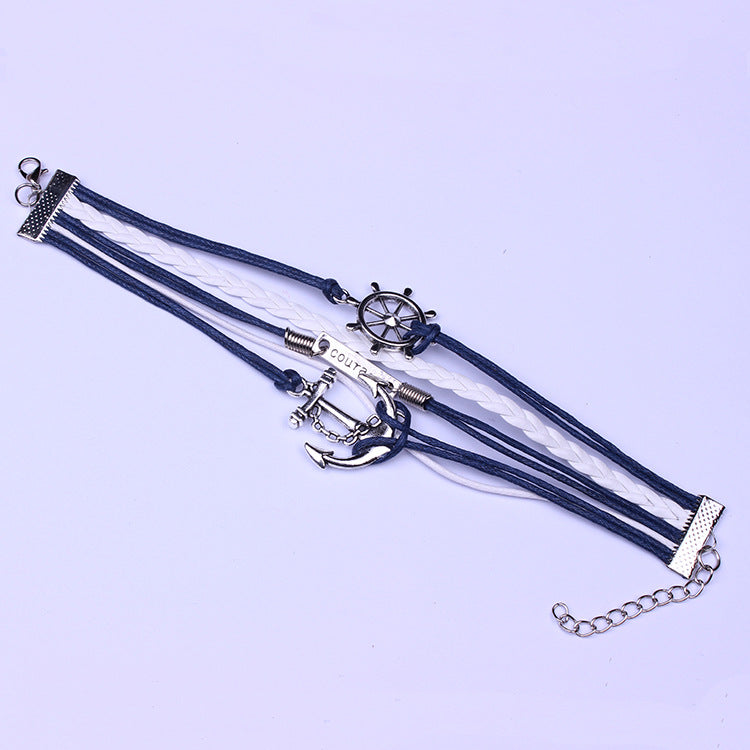 Vintage anchor, rudder, courage