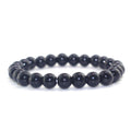 Obsidian black line rutile bracelet
