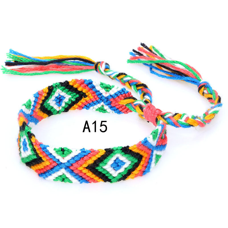 Colorful cotton hand-woven bracelet