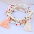 Bohemian Clan Style Mix And Match Rice Beads Accessories Tassel Temperament Multi-layer Bracelet