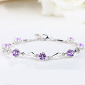 Diamond,Car,Flower Charms Bracelet