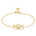 Candy plated 18k yellow gold bracelet