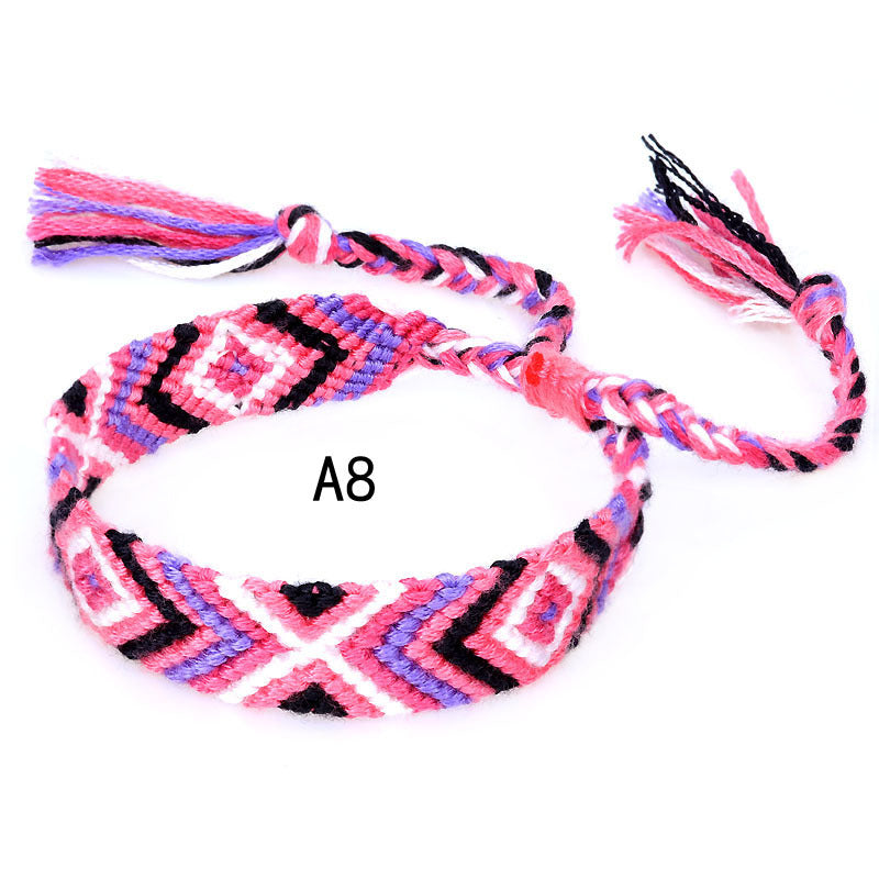 Colorful cotton hand-woven bracelet