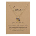 Fancy Diamond Symbol Edition Twelve Constellation Paper Card Necklace Lady