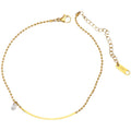 New Ladies 18K Gold Anklet Smile Zircon Simple