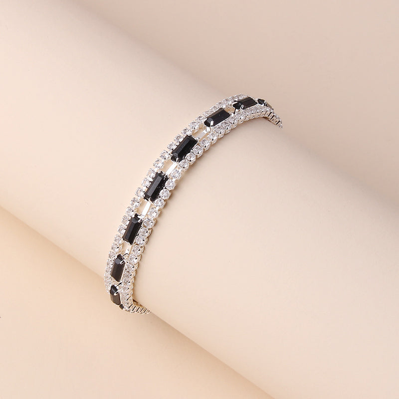 Fashion Shiny Diamond Bracelet Personality Metal Jewelry Women