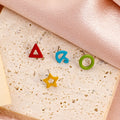 Simple Colorful Geometric Earrings Set Sweet And Fun Little