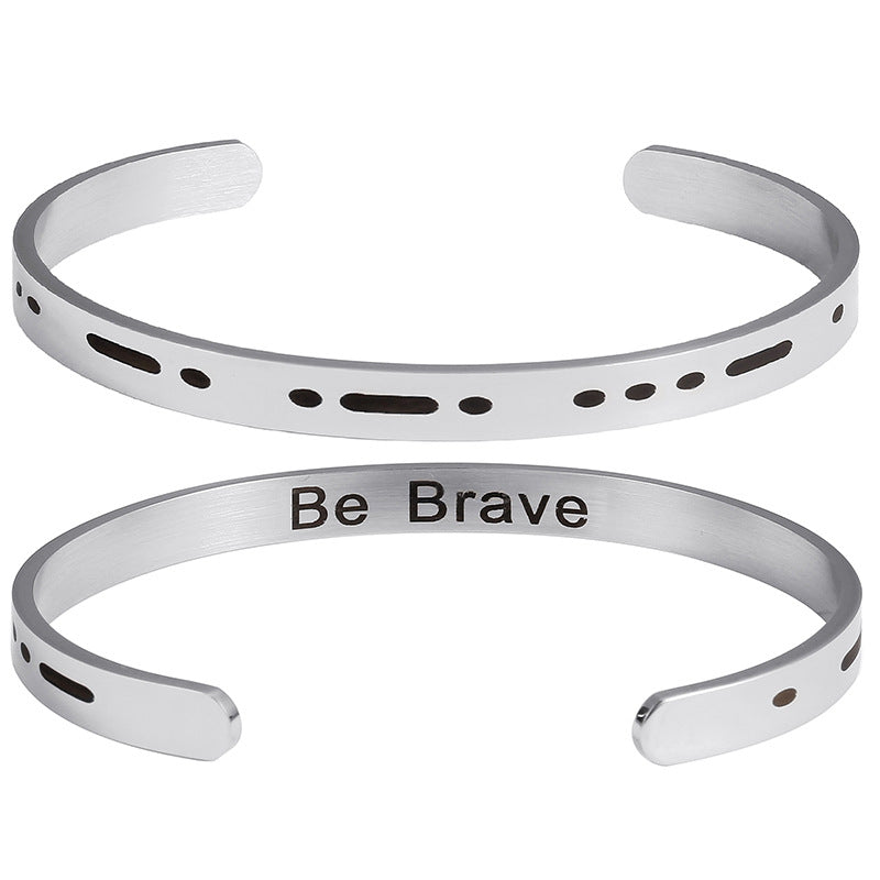 Euramerican Morse Password Letter Bracelet New
