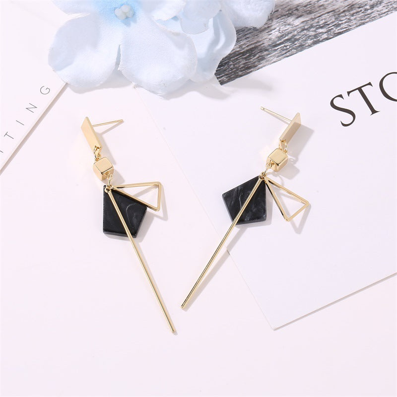 Tassel Earrings Acetate Plate Geometric Stud Earrings