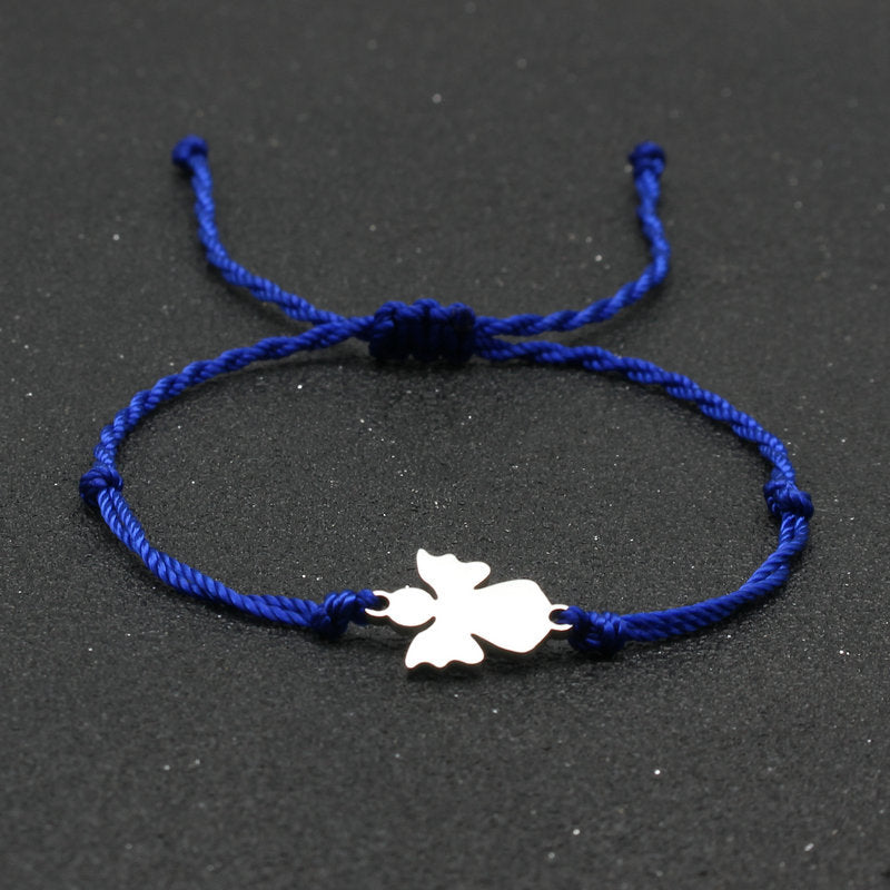 Stainless Steel Little Angel Bracelet Hand Woven Simple Adjustable