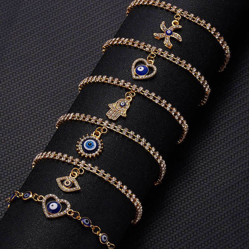 Chain Bracelet Diamond Alloy Adjustable Devil Bracelet