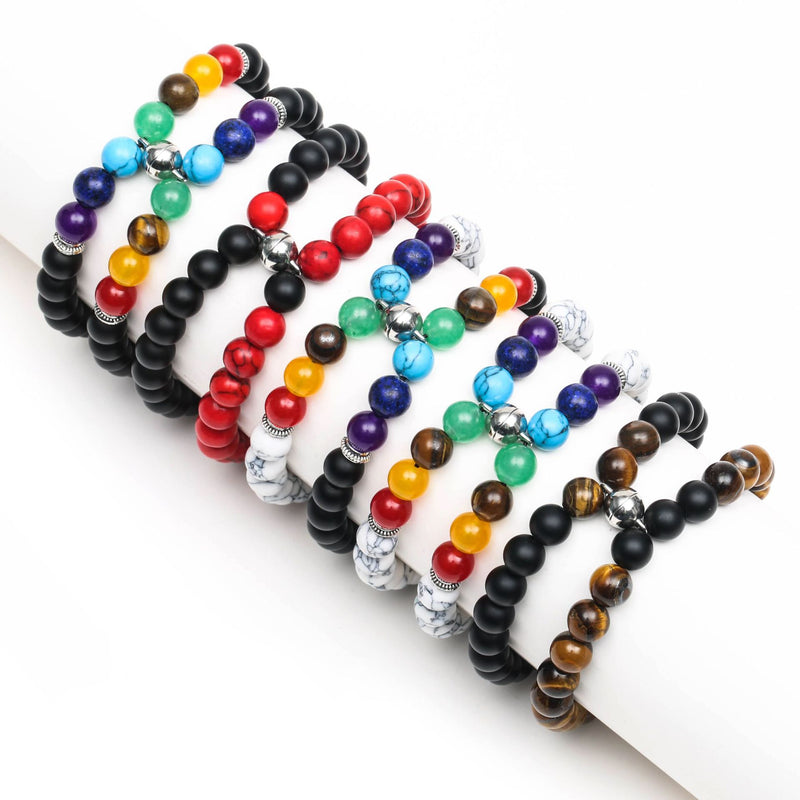 Alloy Men's Obsidian Bead Student Couple Bracelet