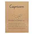 Women's Twelve Constellation Chain Bracelet In Paper Card