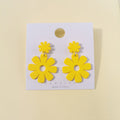 Simple And Beautiful Flowers Exaggerated Acrylic Earrings Personality Candy Color Temperament