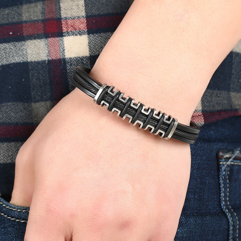 New European And American Personality Men's Silicone Bracelet