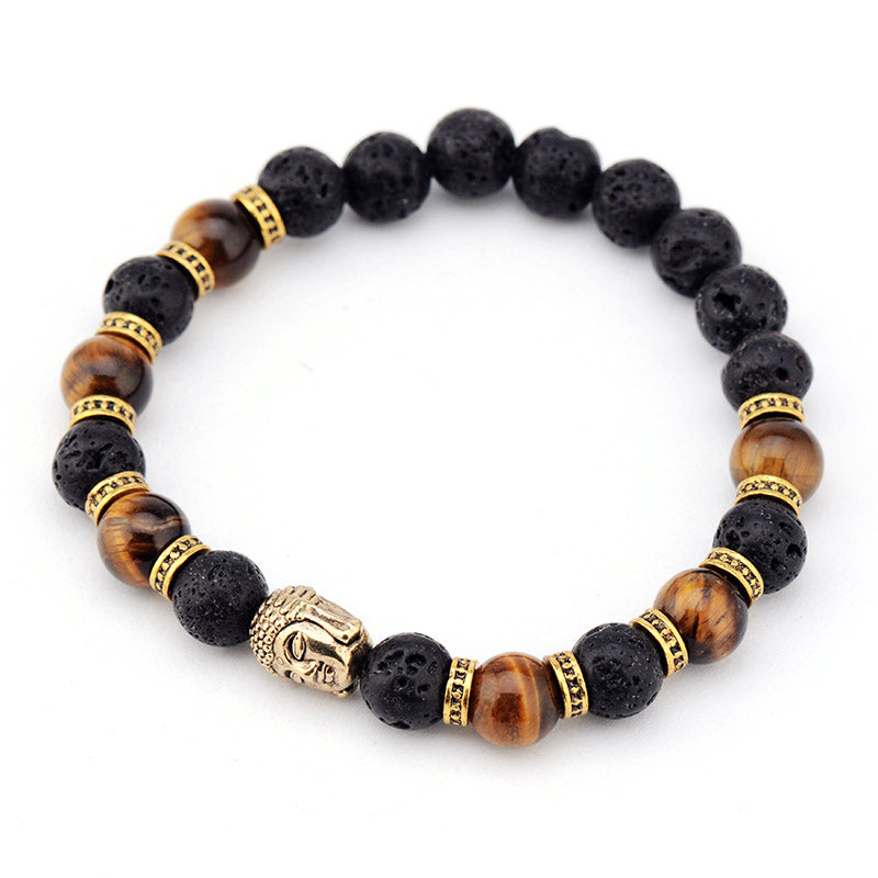 Mara Pearl Chakra Buddha Head Bracelet