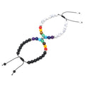 Alloy Men's Obsidian Bead Student Couple Bracelet