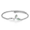 Green leaf opal bracelet