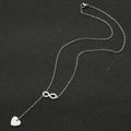 Individualized Geometric Simple Love Shaped Double Pendant Necklace