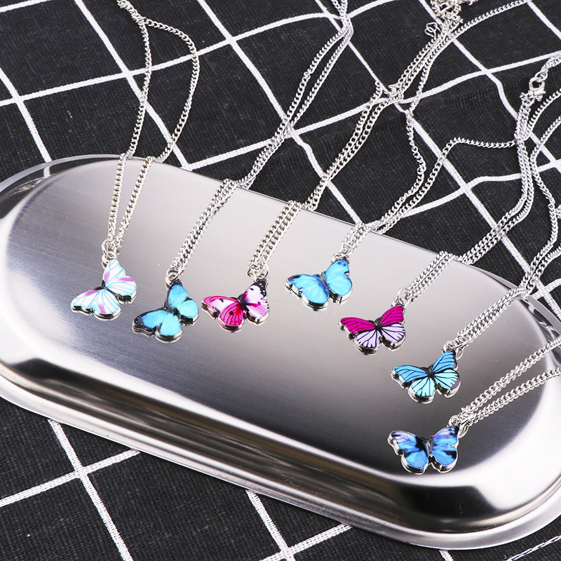 Ins dream butterfly necklace