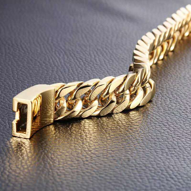 Alloy double buckle trend bracelet