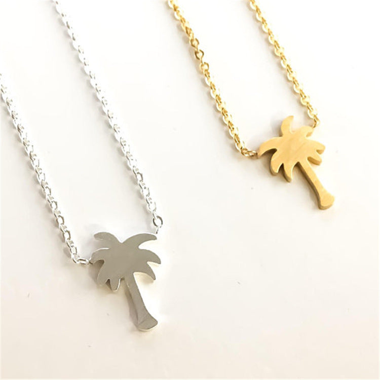 Coconut tree necklace plant clavicle chain palm tree necklace