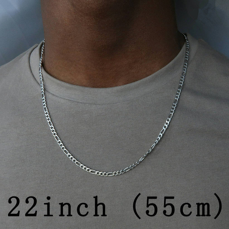 Men's Trendy Fashion All-match Golden Alloy Chain Necklace