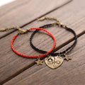 Fashion red rope anklet