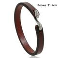 Retro Simple Leather Bracelet Men's All-match Punk Rock Leather Bracelet