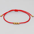 Irregular Black Rope Copper Beads Bracelet