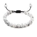 Personalized Volcanic Stone Tiger Eye Chain Couple Bracelet